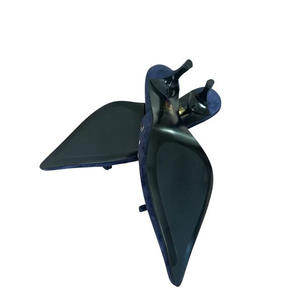 $168! Free People Arabella Heels In Navy Blue Suede 9.5 New without a box - Picture 8 of 8